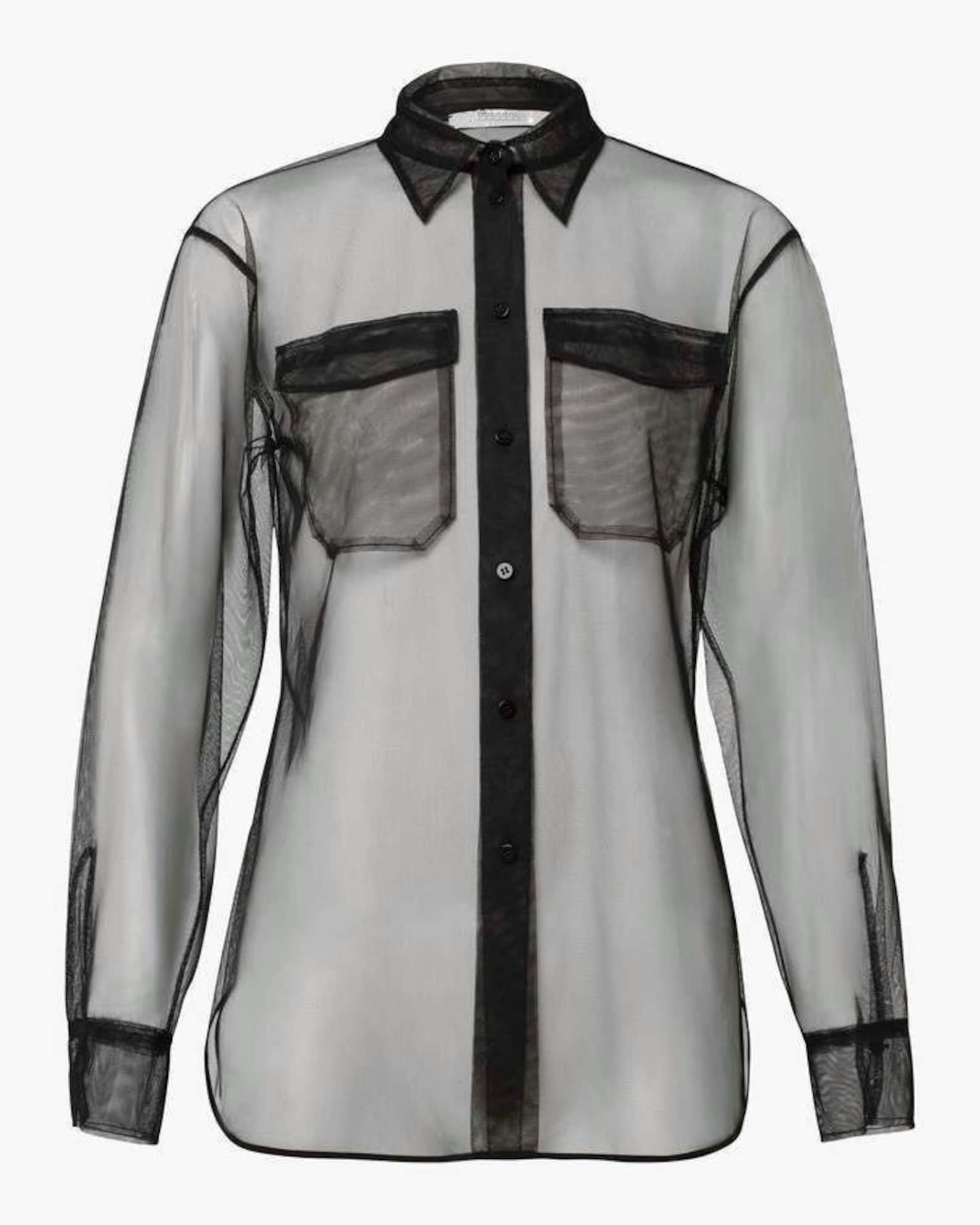 Classic Long Sleeve Silk-organza Shirt. Transparent Organza - Etsy