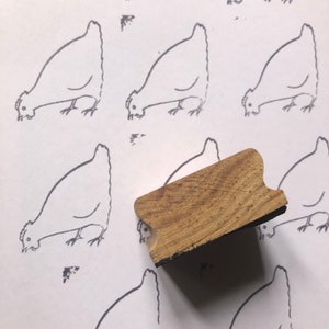 Franse vintage drukstempel, kippenkip drukblok, borduurwerk stof kaart afdrukken stempel blok, vintage schoolzegels