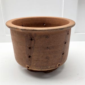 Antique French Cheese Strainer: Rustic Kitchen Pottery Mould