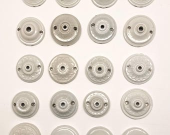 Vintage French Porcelain Ceiling Rose: Lighting Fixture