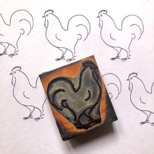 Timbro di stampa vintage francese, blocco di stampa di galletto gallo, blocco di timbri di stampa di carte in tessuto ricamato, francobolli scolastici vintage