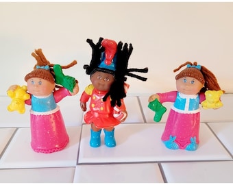 Vtg CPK Cabbage Patch Kids Mini Miniature 1992 3.5" Dolls Figurine Lot of 3