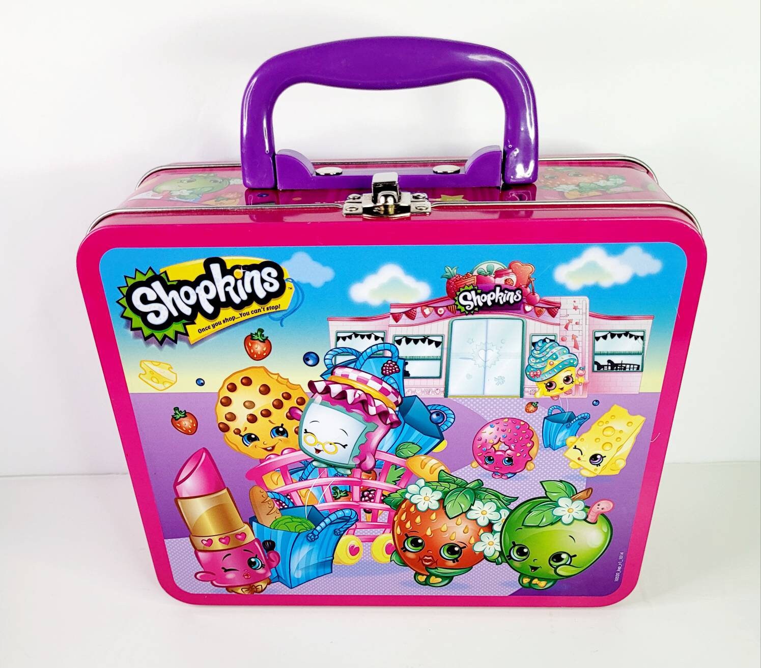Shopkins Tin Lunch Box + Card Games Kids Girls Storage Toy Gift Tote Treat  Bag