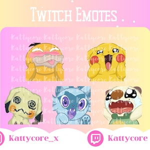 Cute twitch discord mix emote bundle