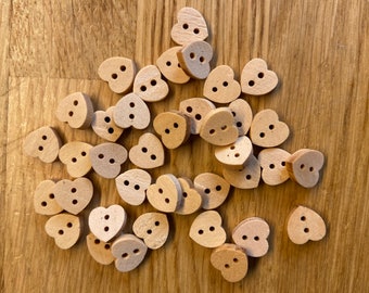 5pairs (10pcs) 12mm wooden heart buttons for knitwear/design/embellishment/knitting/craft/crochet