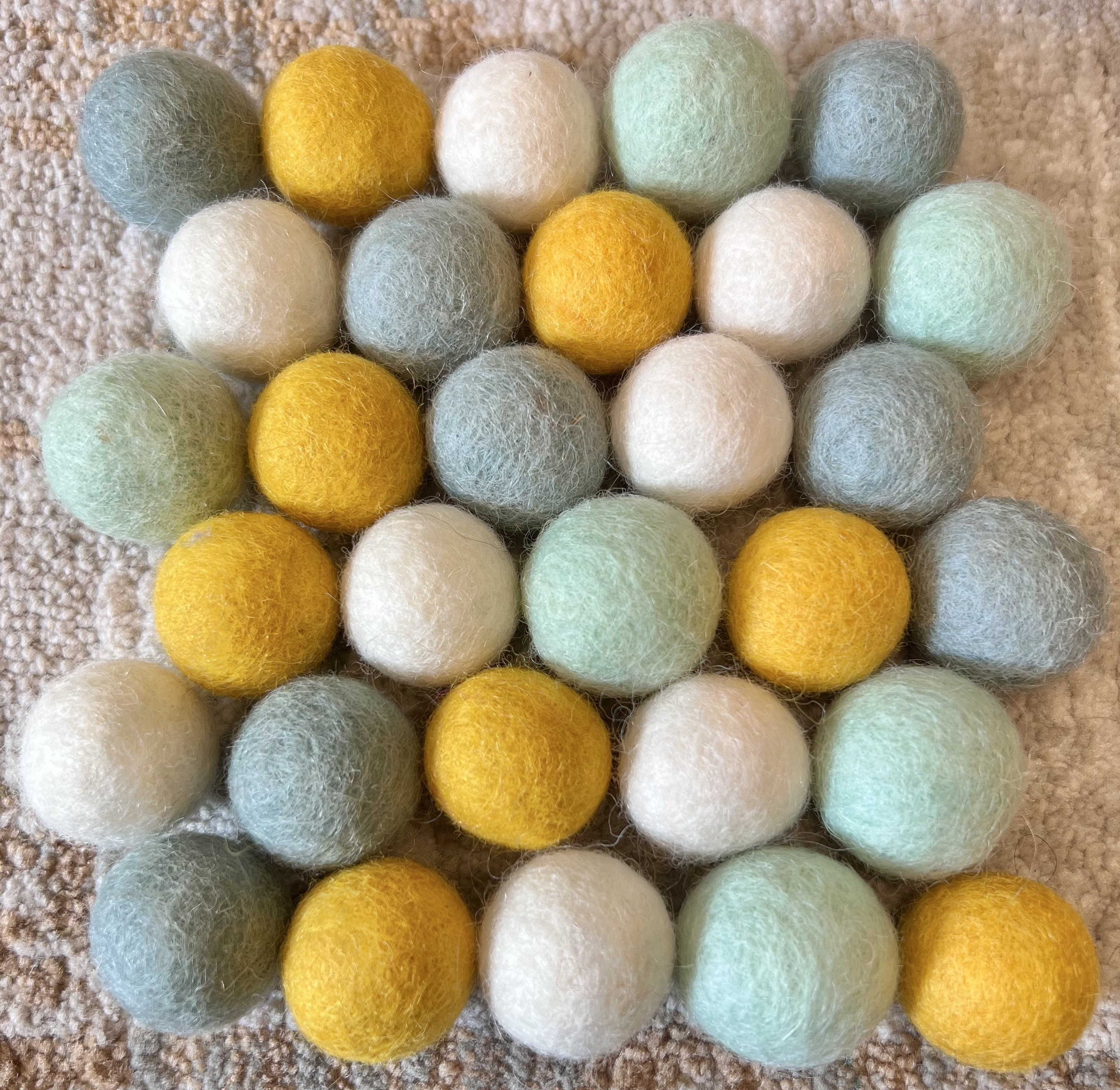 100 Wool Felt Balls, 2cm, Choose Your Colours Bulk Pom Poms