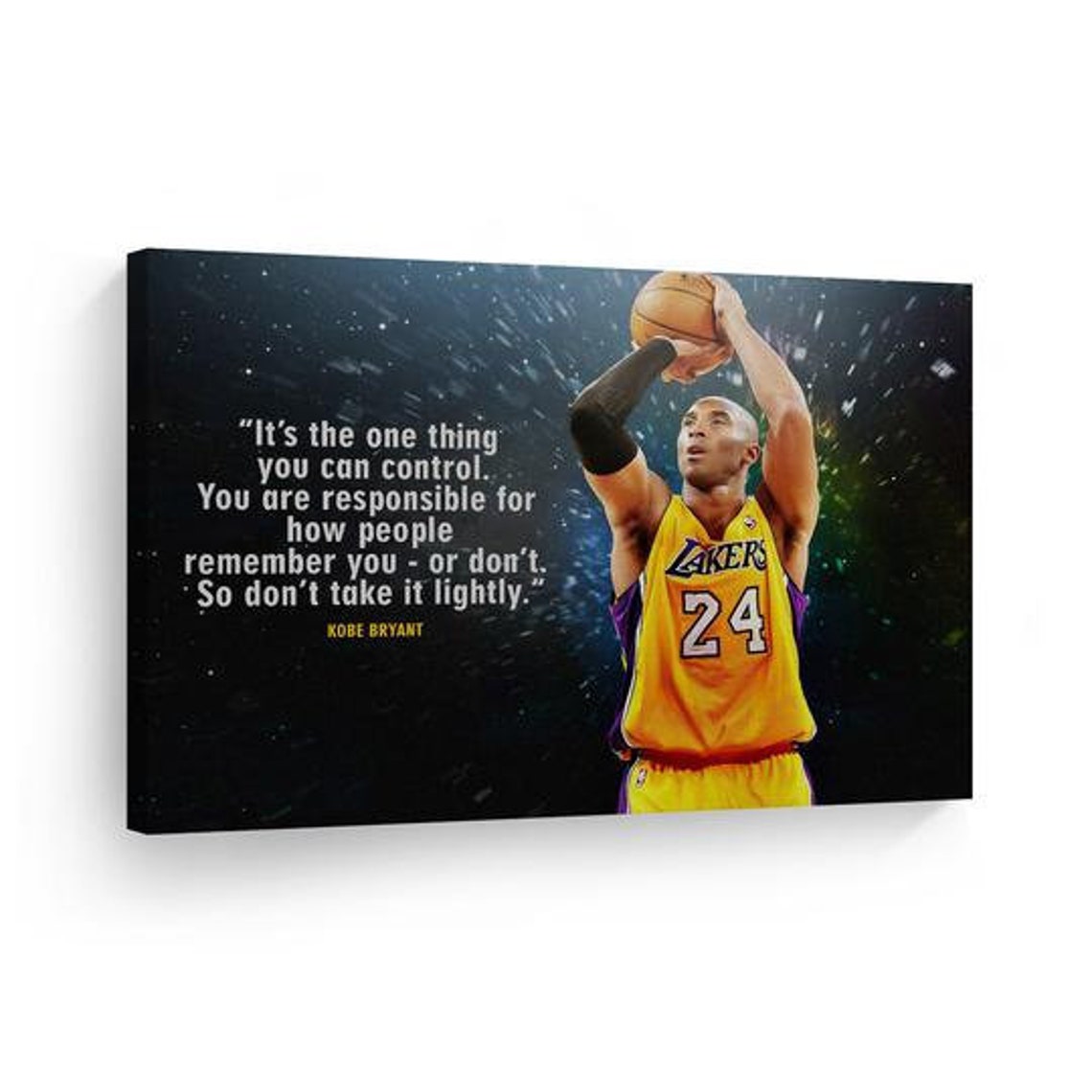 Kobe Bryant Motivational Quote 2 Art Wall Decor Framed Canvas Etsy