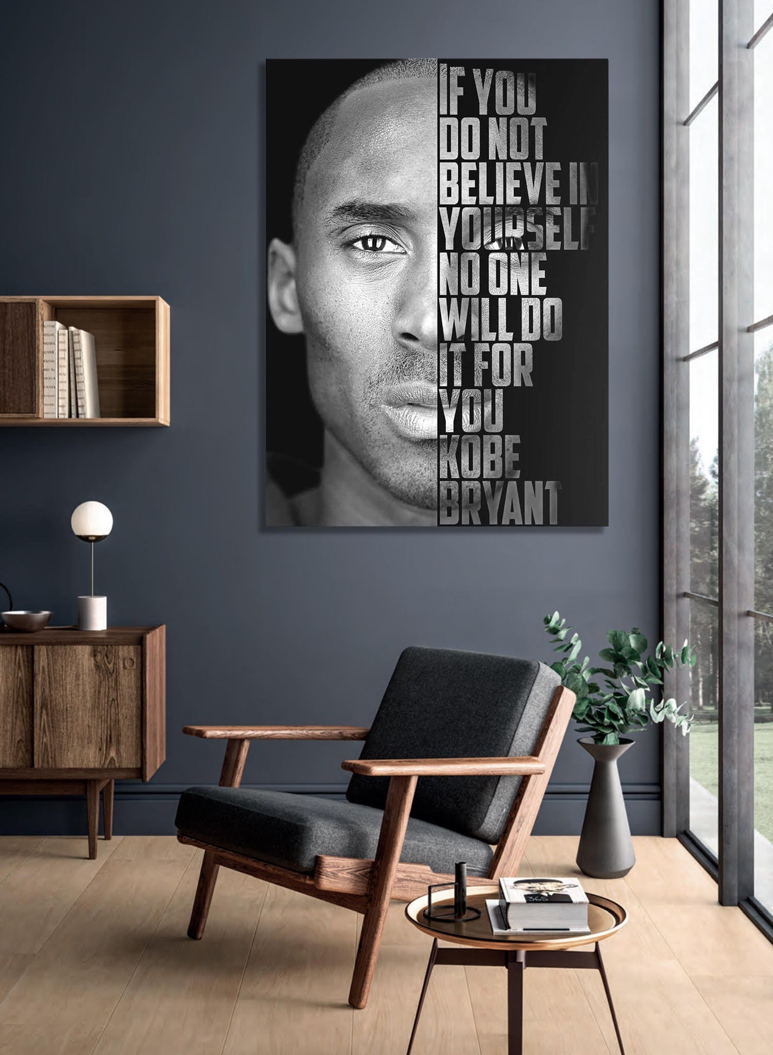 Kobe Bryant Motivational Art Wall Decor Framed Canvas Free Etsy