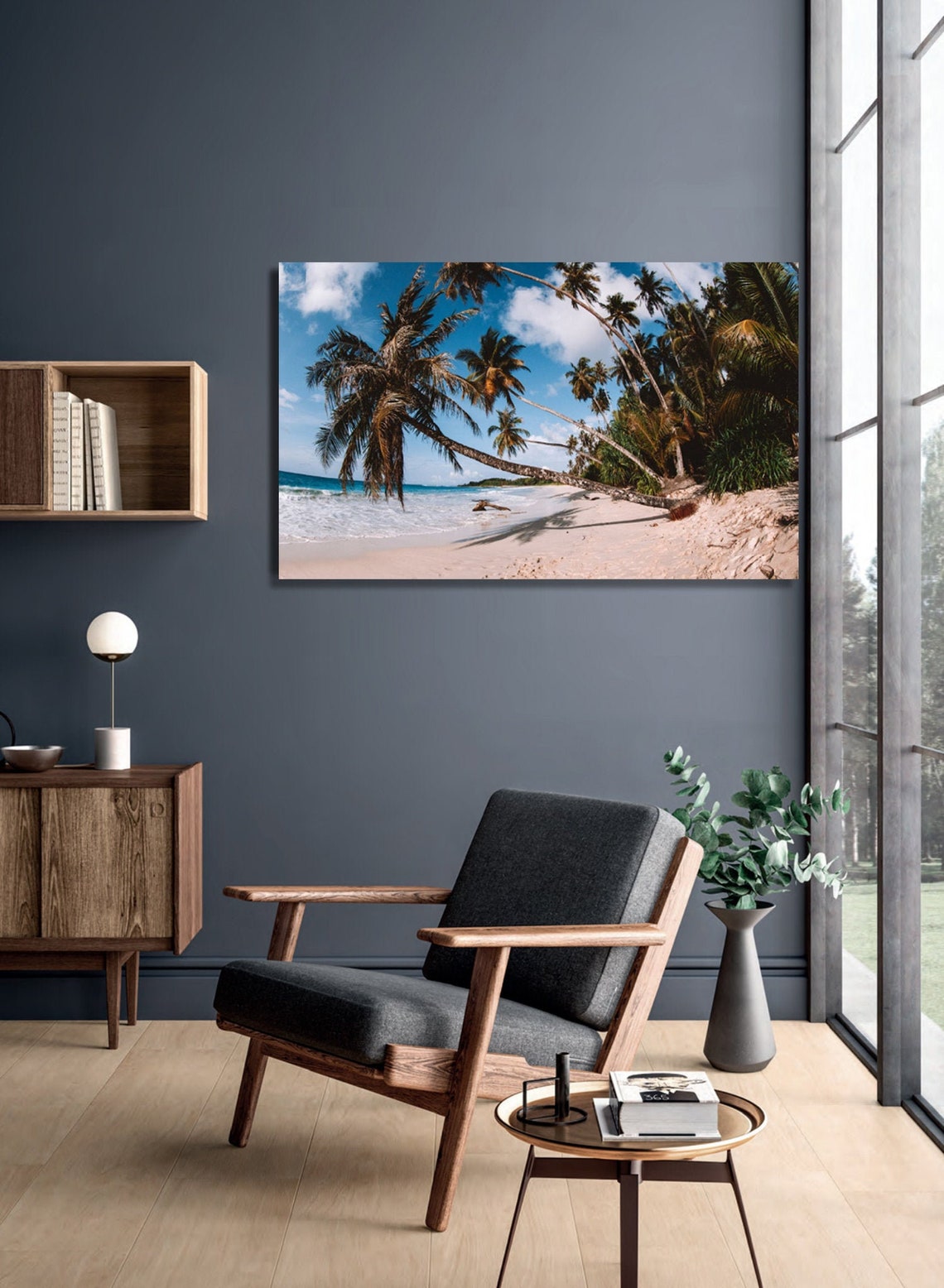 Tropical Island Nature Art Wall Decor Framed Canvas Free Etsy