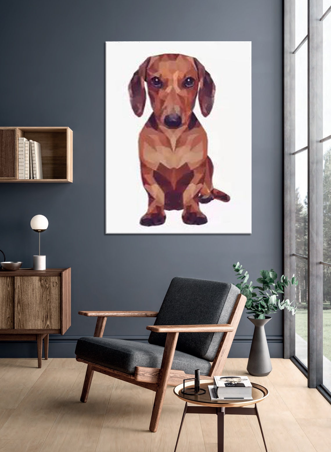 Dachshund Art Wall Decor Framed Canvas Free Shipping Highest Etsy