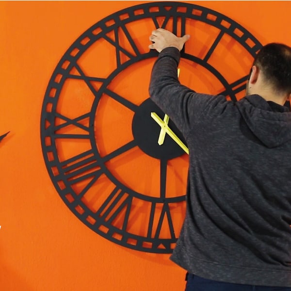 40 Black Wall Clock Etsy