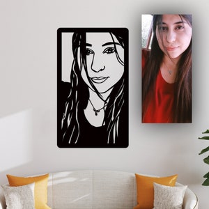 Custom Portrait from Photo, Custom Metal Wall Art, Personalized Photo Gifts, Personalized Gift for her, Custom Gift for him, Metal picture
