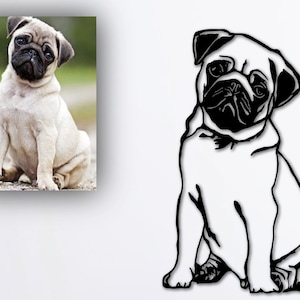 Custom Metal Pet Portrait From Photo, Pet Memorial Gift, Pet Loss Gift, Dog Portrait, Dog Lover Gift, Pet Bereavement Gift, Her & His gift
