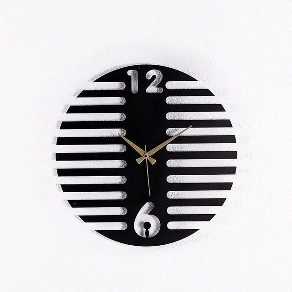 Modern Wall Clock for Indoor, Silent Mechanism, Geometric Metal Line Art, Latin Number, 3D Wall Hangings, Horloge Murale, Gifts for Family