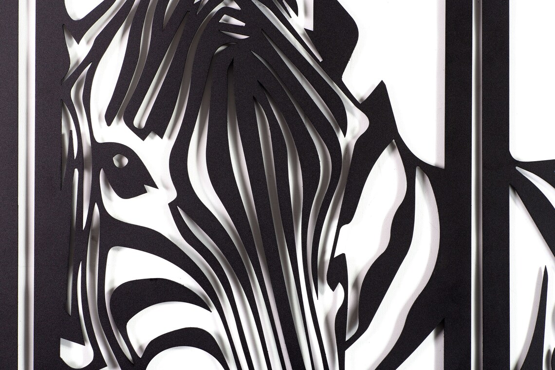Zebra Metal Wall Art Set of 3-animal Wall Decor-metal Wall | Etsy
