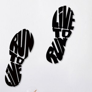 Live Love Run Wall Art, Motivational Metal Decor, Run To Live Poster, Gym Decoration, New Office Gift, Never Stop, Life Motto