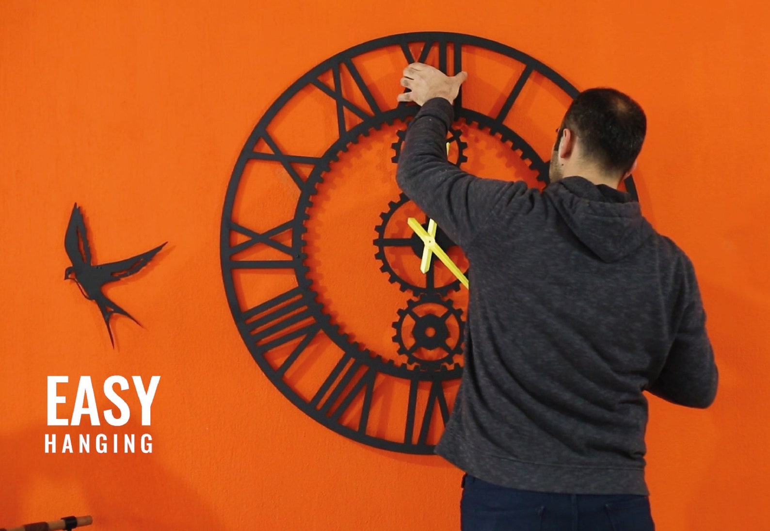 Queen Metal Extra Large Wall Clock Silent Oversize Clock Etsy