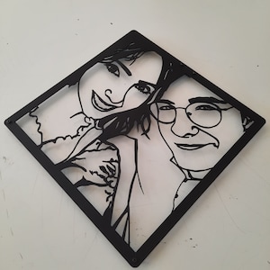 Custom Portrait from Photo, Custom Metal Wall Art, Personalized Photo Gifts, Metal Sculpture, Anniversary Gift, Birthday Gift, Gift to Lover
