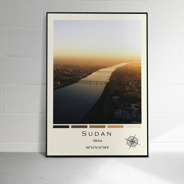 Sudan Digital Oil Paint Print | Sudan Poster | Sudan Wall Art | Sudan Photo | Sudan Wall Décor | Africa Print