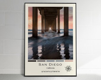 San Diego Print | San Diego Poster | San Diego Wall Art | San Diego Photo | San Diego Wall Décor | USA Print | California Poster Print