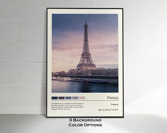 Paris Digital Oil Paint Print | Paris Poster | Paris Wall Art | Paris Photo | Paris Wall Décor | Europe Print | France Print