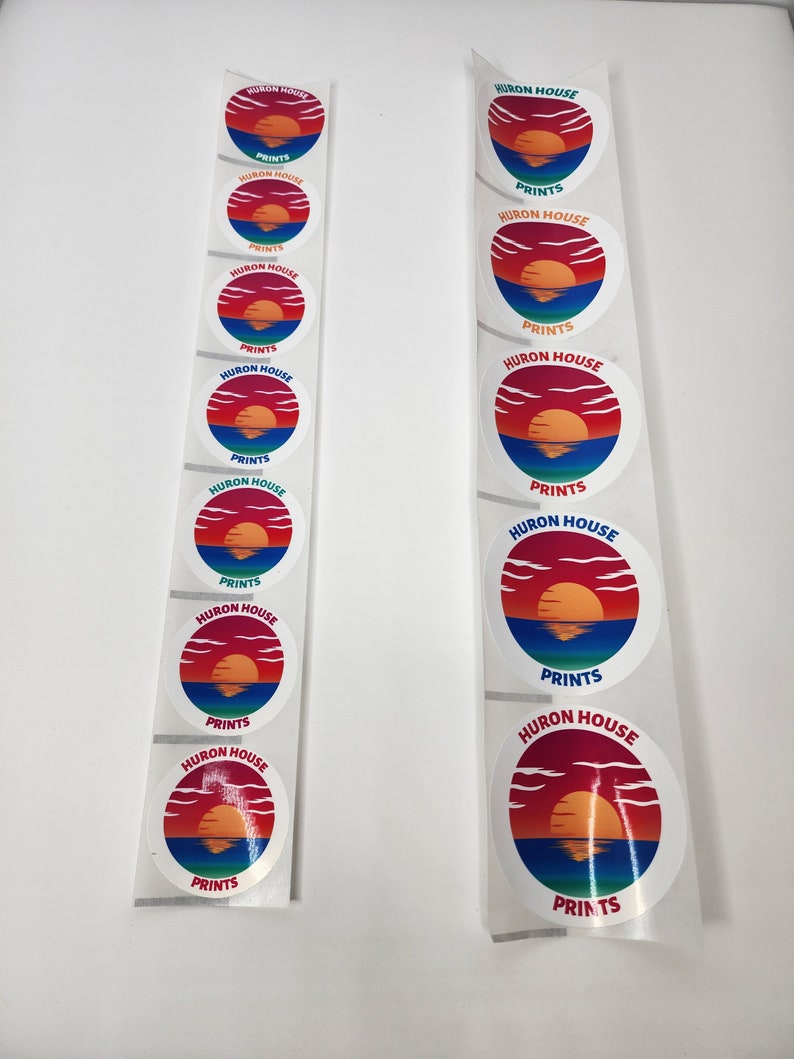 150 Labels on Roll Gloss Weatherproof Labels Your Design Logo FREE FAST