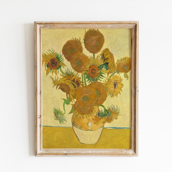 Van Gogh Print | Sunflowers 1888 | Van Gogh Painting | Modern Print | Famous Painting