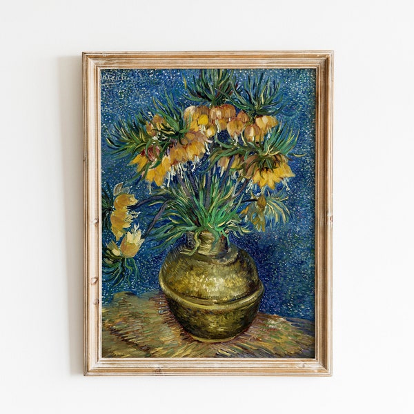 Van Gogh Print | Imperial Fritillaries in a Copper Vase 1887 | Van Gogh Painting | Modern Print | Famous Painting