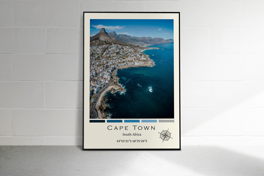 Cape Town Digital Oil Paint Print Cape Town Poster Cape Town Wall Art