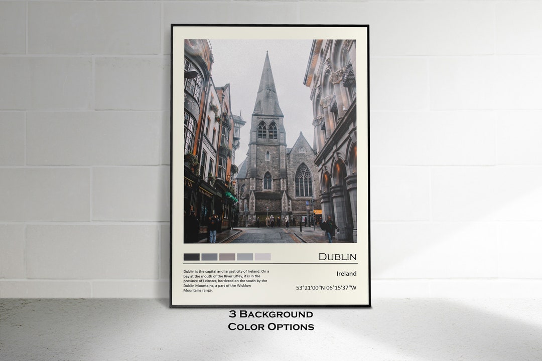 Dublin Digital Oil Paint Print Dublin Poster Dublin Wall Art Dublin