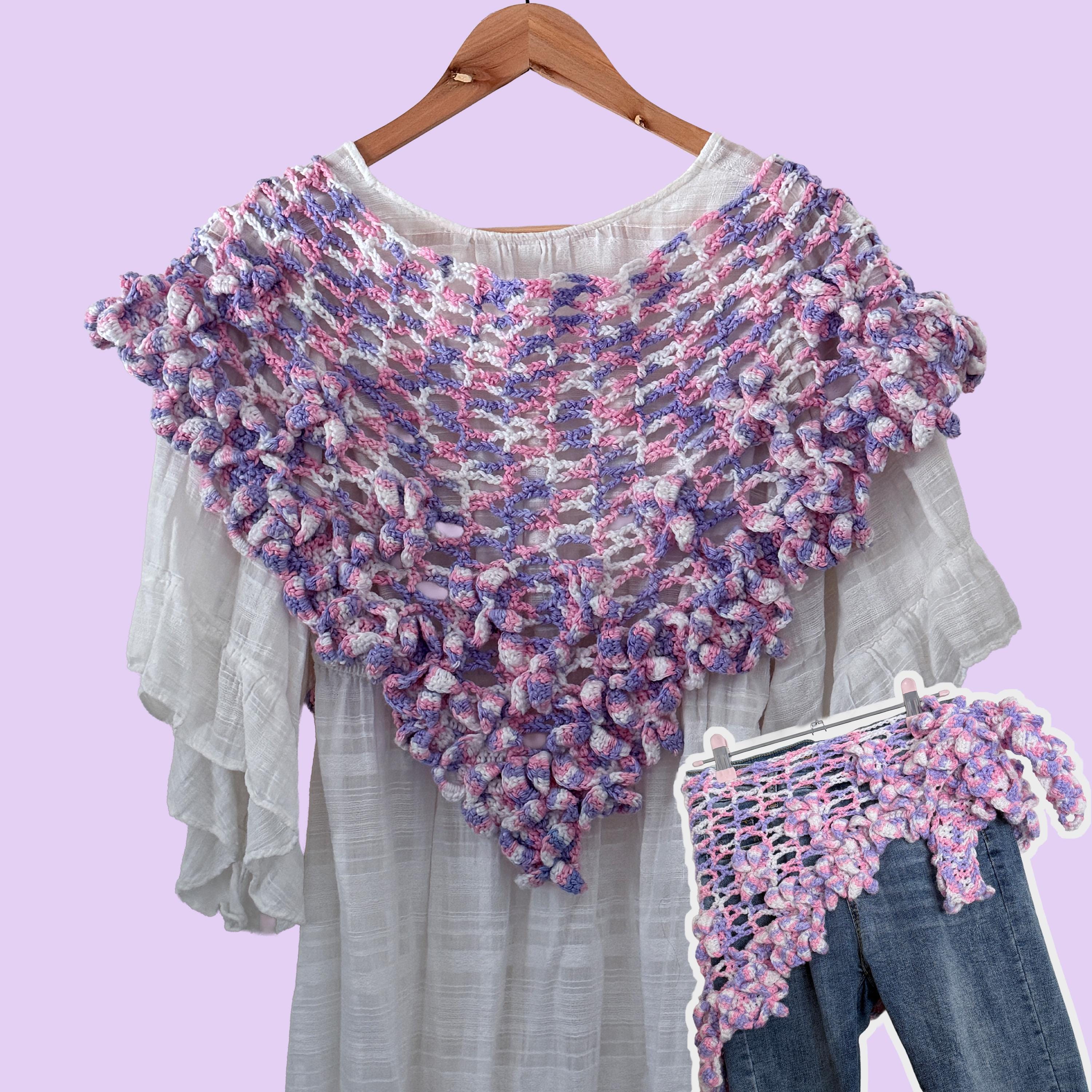 22 Butterfly Shawl Crochet Patterns for Lace Wraps, Vintage Shapes, and Winged Statement... 21 Fairy Butterfly Crochet Triangle Shawl Belt crochet chat