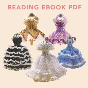 3D-pärlbok, pärlbroderi e-bok, söt klänning Petit Beads Motive Craft Book pdf nedladdning