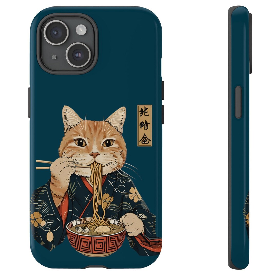 Kawaii Ramen Cat Cute Noodle Kimono Design Anime Pet Lovers Phone Case ...