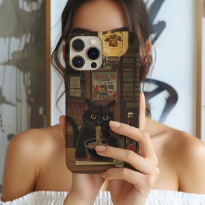Kawaii Ramen Cat Cute Noodle Kitty Design Anime Pet Lovers Phone Case ...