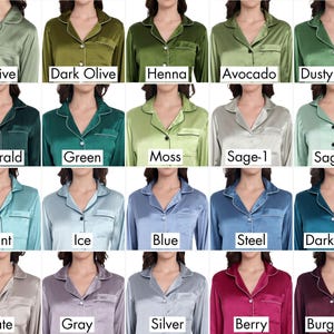a women's shirt with different colors and sizes