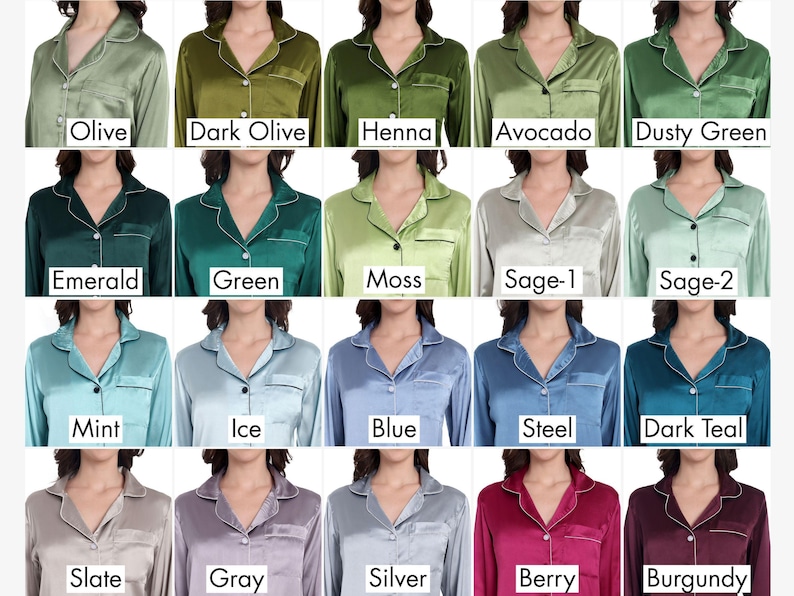 a women's shirt with different colors and sizes