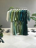 Really long Bridesmaid robes in hues of Sage Olive Emerald Teal Avocado Moss Dusty green Softest silk satin robes for Mother of the Groom. product logo