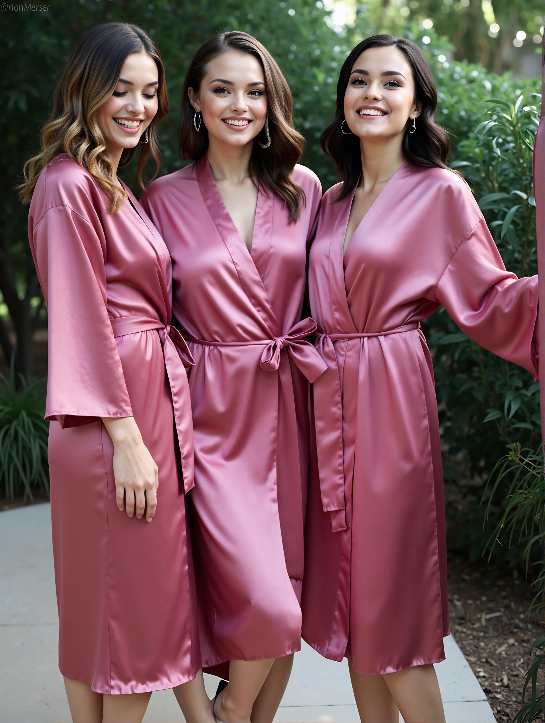 Bridesmaid Robes Long Ankle Calf Length Satin Olive Sage and ...