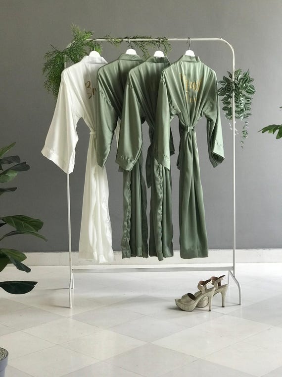 Bridesmaid Robes Long Ankle Calf Sexy Length for Tall Women Girls in Satin Olive Sage & Personalized Mother of the Bride Groom Gift for Her - Etsy Bridesmaid Robes Long Ankle Calf Sexy Length for Tall Women Girls in Satin Olive Sage & Personalized Mother of the Bride Groom Gift for Her - Etsy