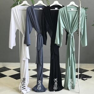Butter Soft Rich Feel Personalized Bridesmaid Robes in Long Ankle/ Calf ...