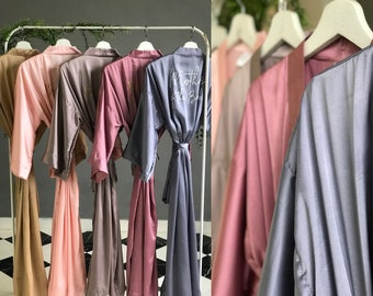 Liner and Pocket ADD ON for your very long silk personalized bridesmaid robes for the bridal party, flower girl, junior bridesmaid & mothers