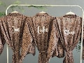 Personalized Leopard Satin Bridesmaid Robes: Bridal Party Kimono product logo
