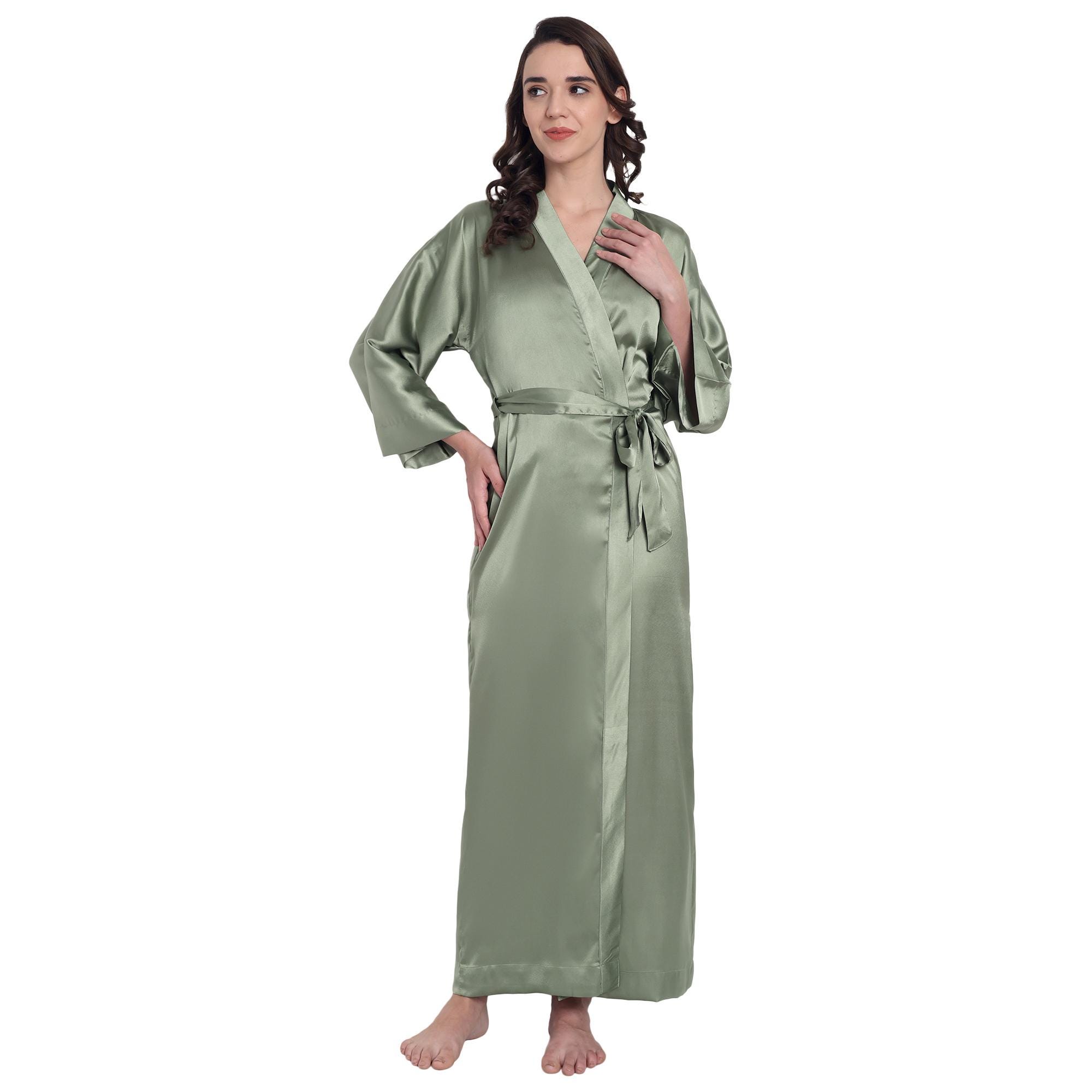 OWITER Vestaglia da donna in raso da sposa damigella d'onore per matrimonio festa nuziale regali di lusso, vestaglia da sposa per le donne 6064, Taglia unica