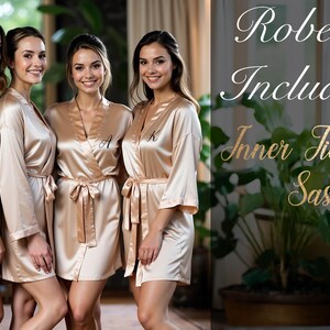 Personalized Satin Bridesmaid Robes: Olive Green Wedding Party Gifts - Etsy