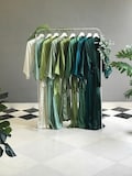 Really long Bridesmaid robes in hues of Sage Olive Emerald Teal Avocado Moss Dusty green Softest silk satin robes for Mother of the Groom. product logo