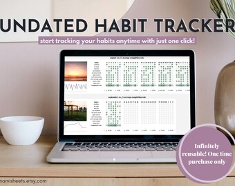 undated digital habit tracker - GoogleSheets
