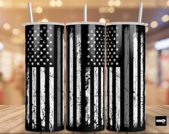 Diseño de sublimación para vaso de 20 oz con la bandera de oficial penitenciario (descarga digital)