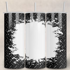 Black Diamond Plate, Male Tumbler Background Add Your Own Text for Straight/Tapered Tumbler PNG Sublimation Design- 20oz Skinny Tumbler