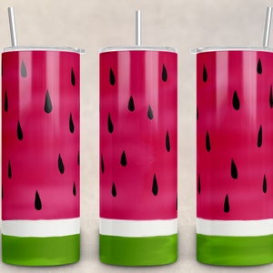 Watermelon Tumbler Sublimation Design: 20oz Skinny Tumbler (Digital Download)
