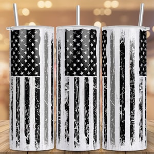 Correction Officer Wood Flag Sublimation Design Digital Download PNG - 20oz Skinny Tumbler